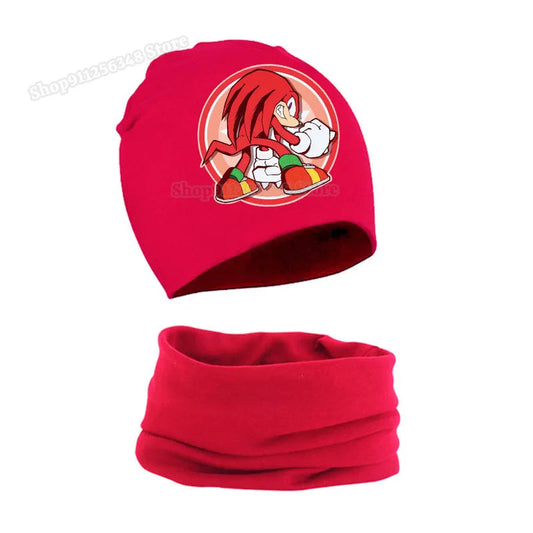 Bonnet Sonic avec Echarpe - Knuckles The Echidna