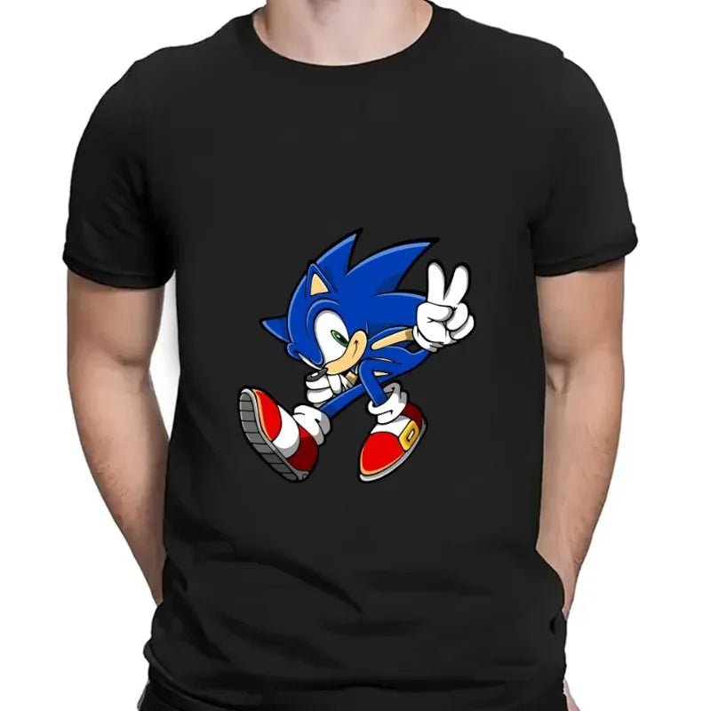 T-Shirt Sonic l'Herisson Bleu Noir