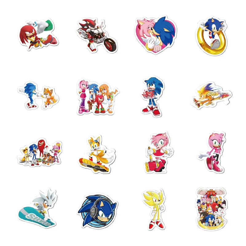 Lot de 50 Stickers Sonic