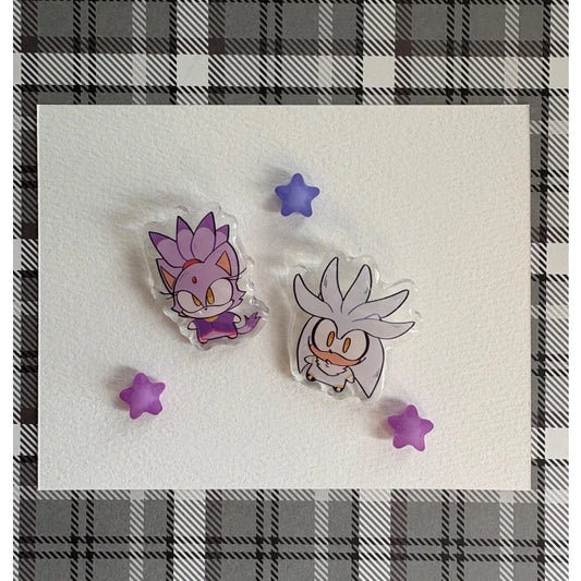 Lot de Pin's Sonic - Blaze et Silver