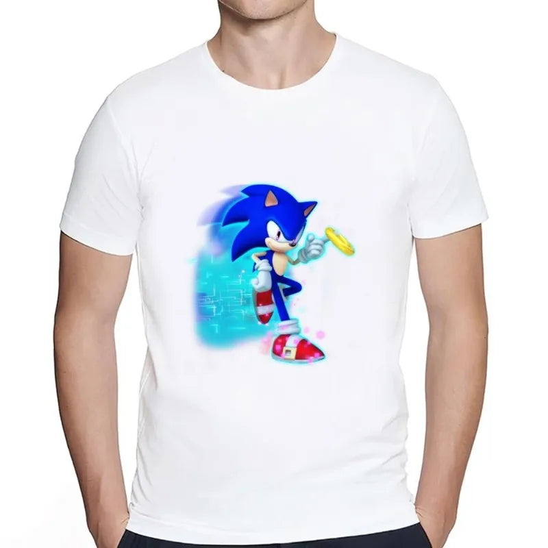 T-Shirt Sonic avec un Anneau Blanc