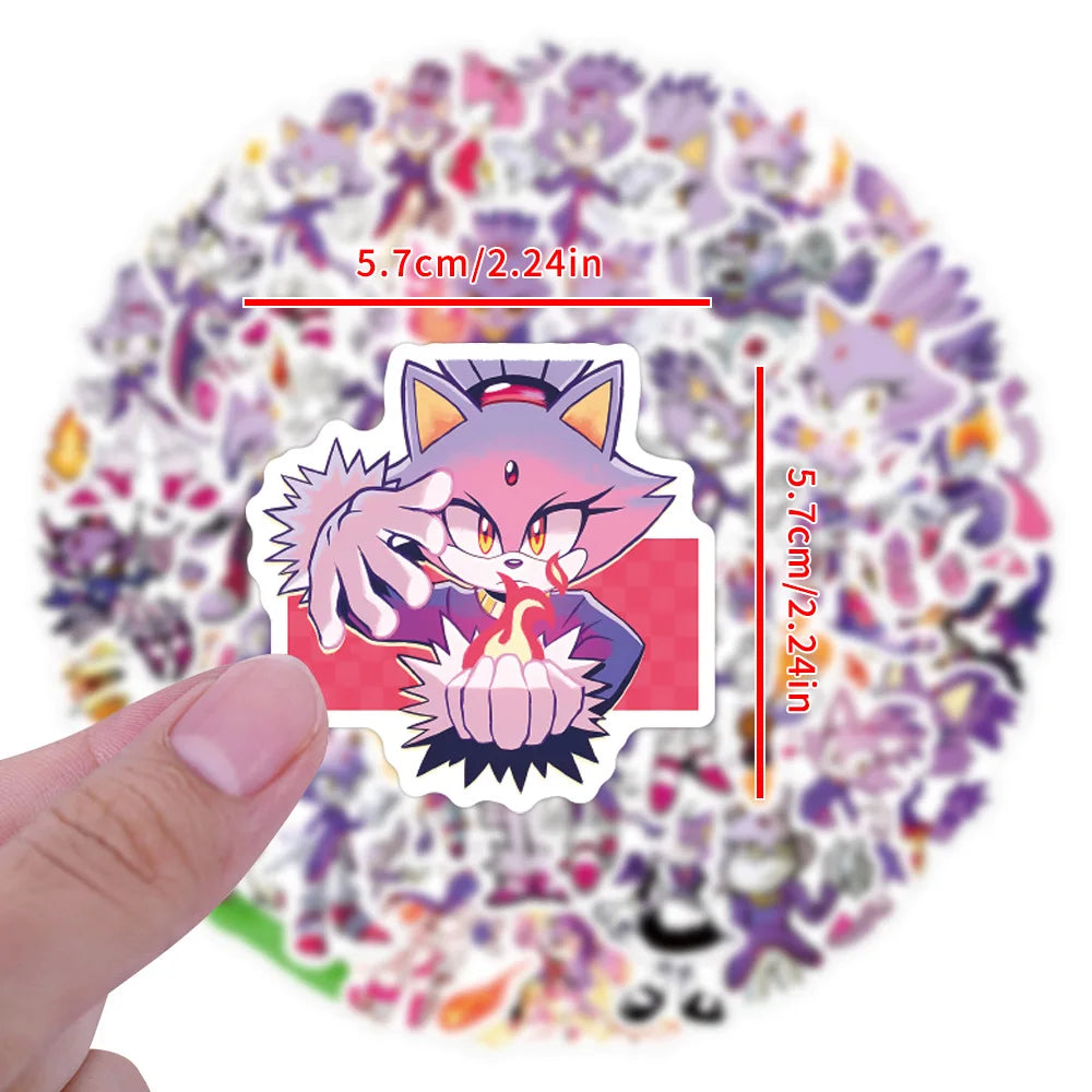 Lot de 55 Stickers Sonic - Blaze the Cat
