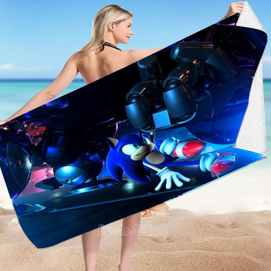 Serviette de Plage Sonic Esquive 75x150cm