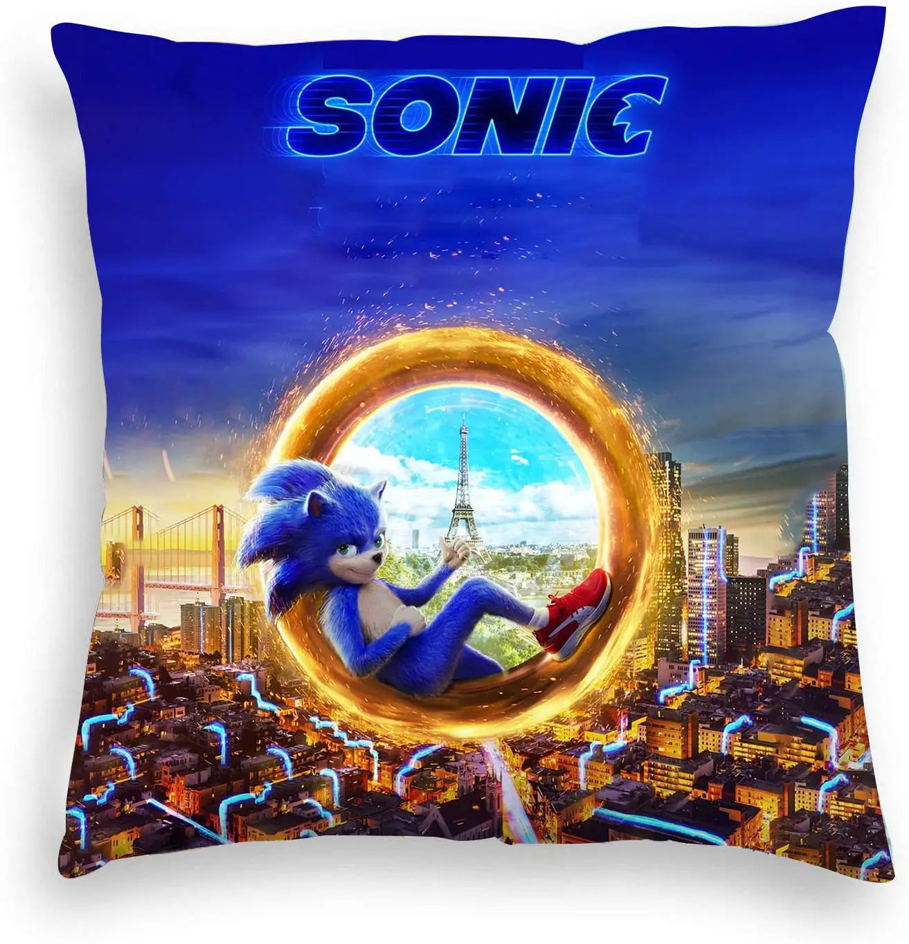 Housse de Coussin Sonic à Paris 45x45cm