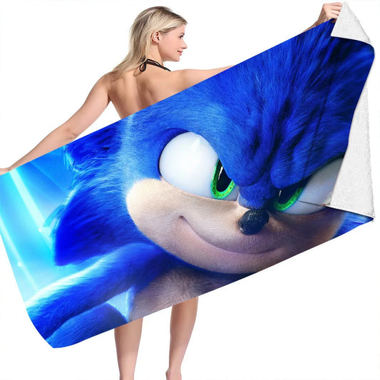 Serviette de Plage Sonic regard Confiant 75x150cm