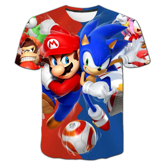 T-Shirt Sonic vs Mario
