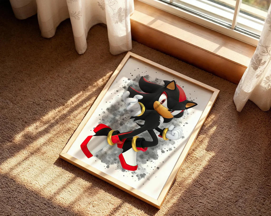 Set de 4 Tableaux Sonic - Sonic, Tails, Knuckles et Shadow