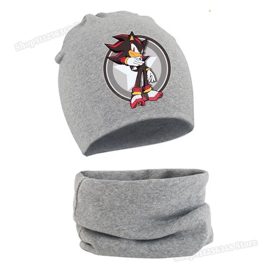 Bonnet Sonic avec Echarpe - Shadow The Hedgehog
