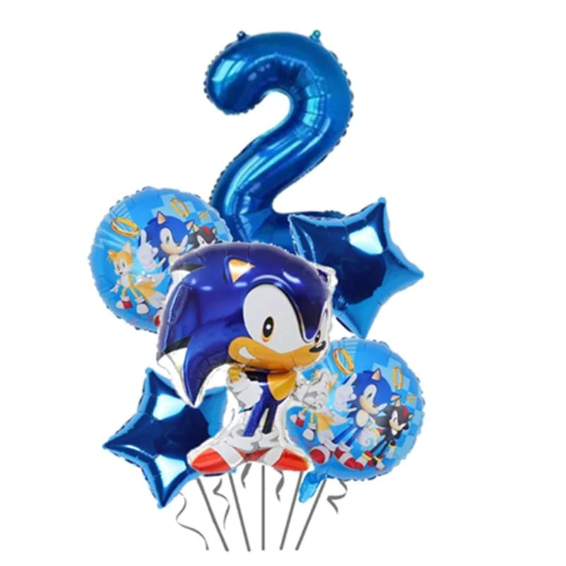 Ballons Anniversaire Sonic - Chiffre 2