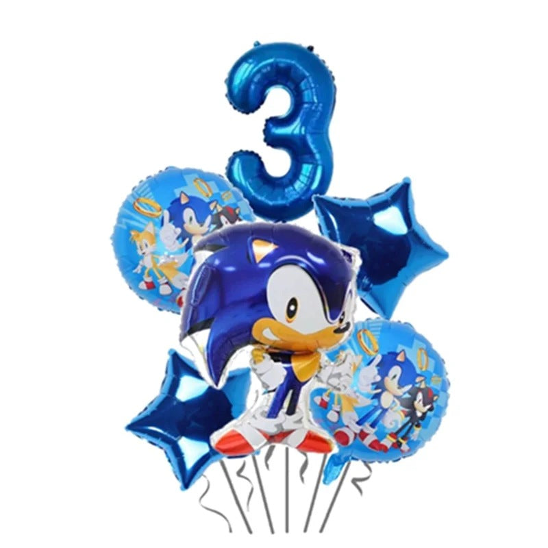 Ballons Anniversaire Sonic - Chiffre 3
