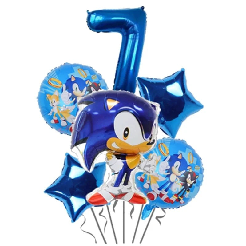 Ballons Anniversaire Sonic - Chiffre 7