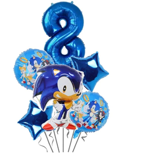 Ballons Anniversaire Sonic - Chiffre 8