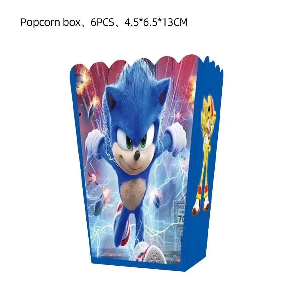 Boîtes à Popcorn Sonic - Lot de 6