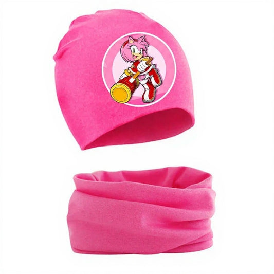 Bonnet Sonic avec Echarpe - Amy Rose