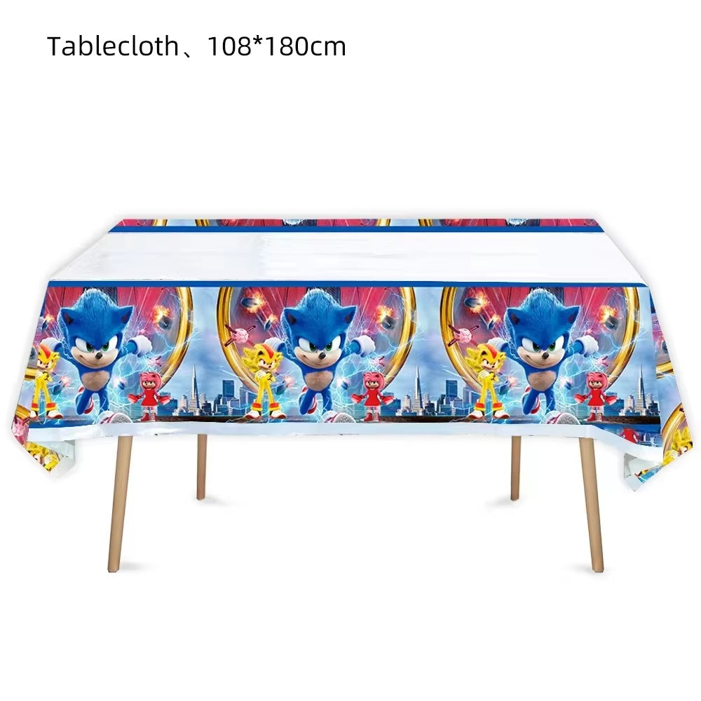Nappe Anniversaire Sonic - 108 x 180 cm