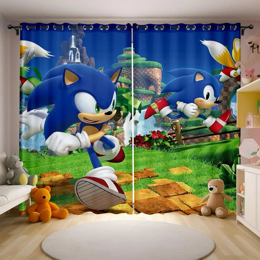 Rideau Sonic - Sonic et Tails à Green Hill