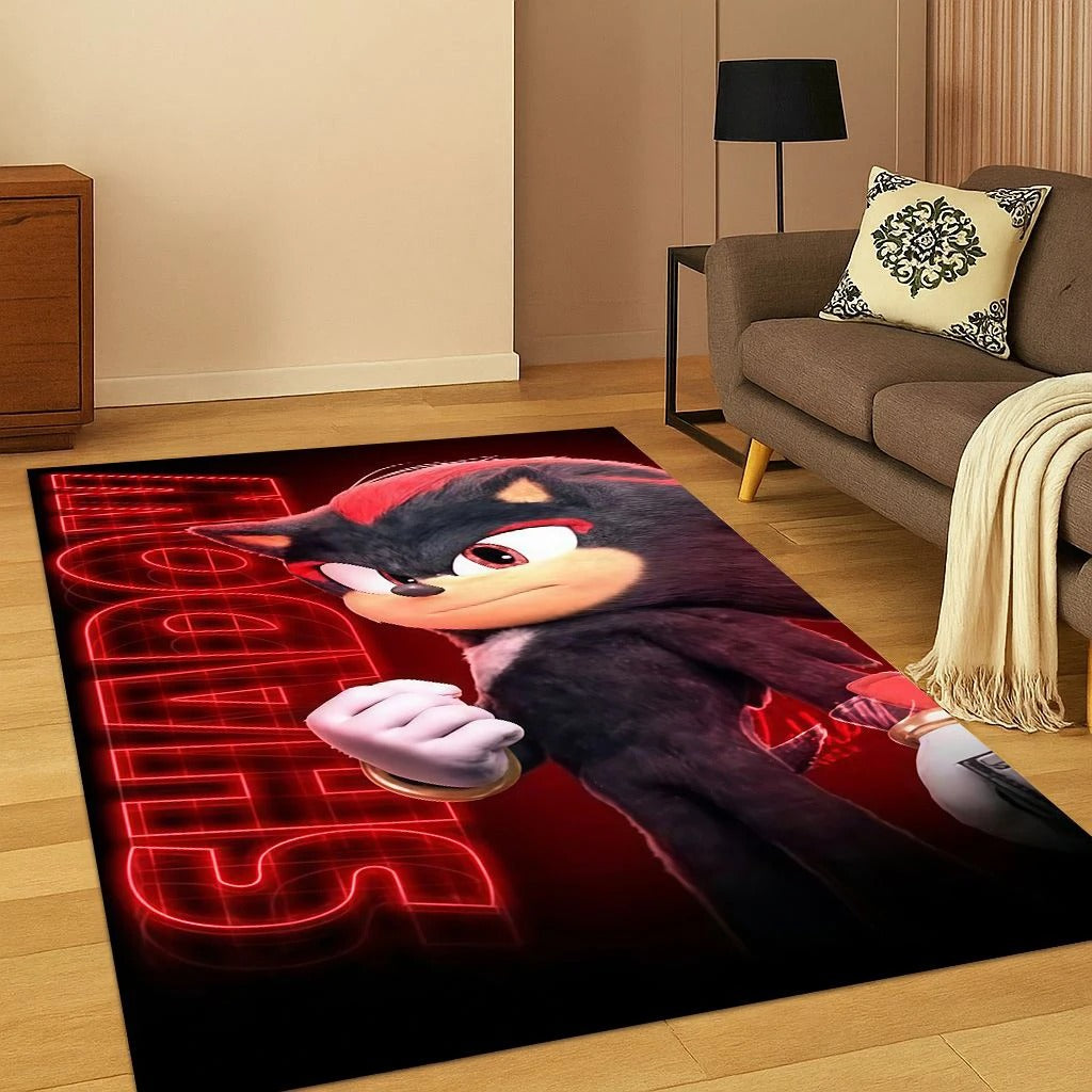 Tapis Sonic - Shadow Néon Rouge